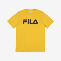 Fila Linear Logo - Miesten Poolopaita - Keltainen | FI-10216